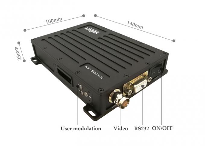 la liaison de transmission de données visuelle 3W rf de lien d'UAV de 60km a produit l'émetteur sans fil léger de COFDM